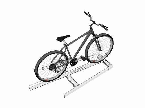 SketchUp Bicycle Model with Custom Material Components