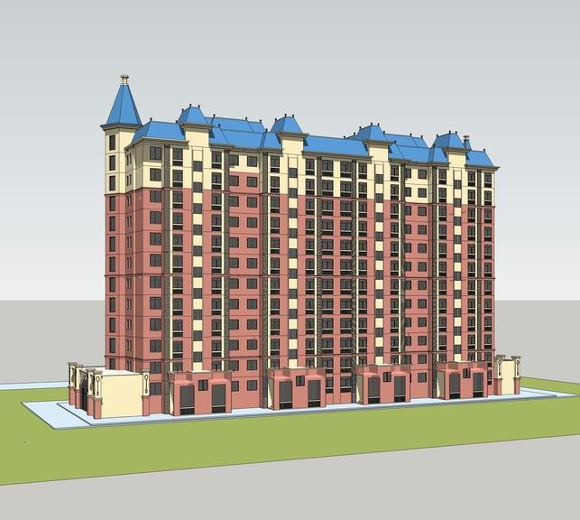 SketchUp Residential Models: High-Rise, British, and Classical Style Buildings