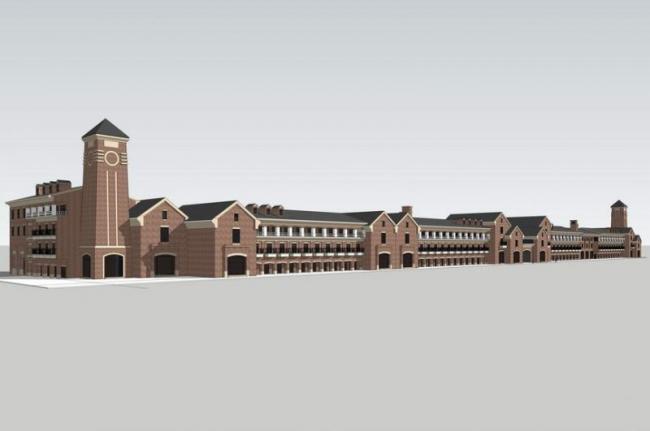 SketchUp Business Model: Multi-Story British Classical Commercial Street Design