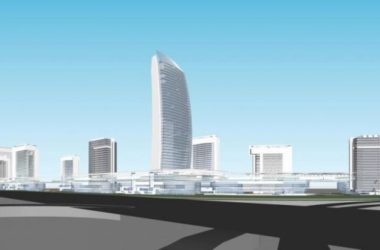 SketchUp Model of a Modern High-Rise Office Building in a Technology Park-BIM WORLD