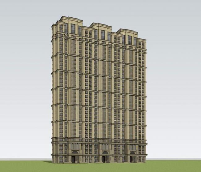 SketchUp Residential Models: High-Rise and Classical Style Buildings