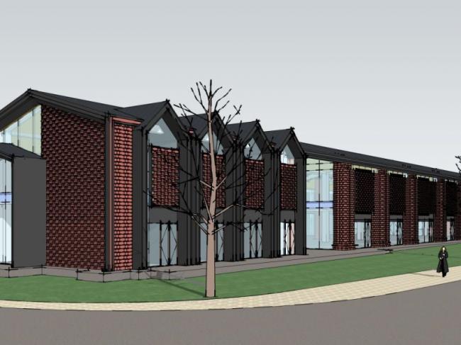 SketchUp Business Model: Modern Multi-Story Sales Office Design