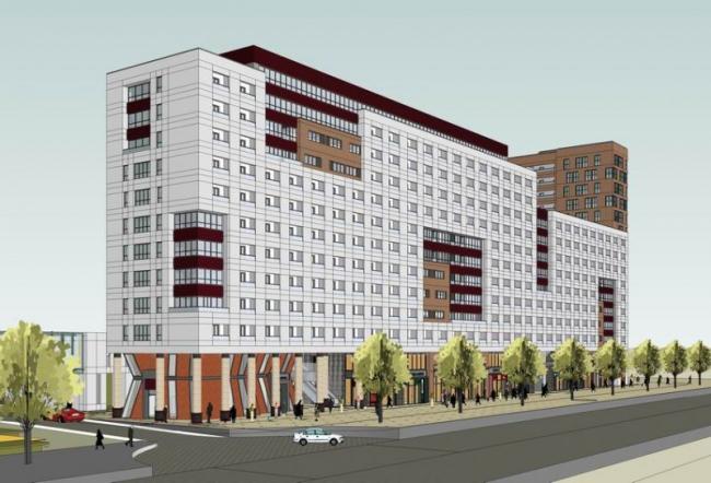 Modern Multi-Story Apartment and Dormitory Building in SketchUp Residential Model