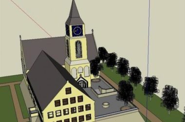 European-Style Multi-Story School and Kindergarten 3D Model in SketchUp-BIM WORLD