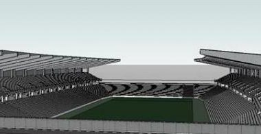 Modern Multi-Story Sports Arena Model in SketchUp-BIM WORLD