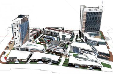 SketchUp Complex Model: Multi-Story High-Rise Mixed-Use City Center with Commercial Streets, Shopping Mall, and Modern Hotel-BIM WORLD