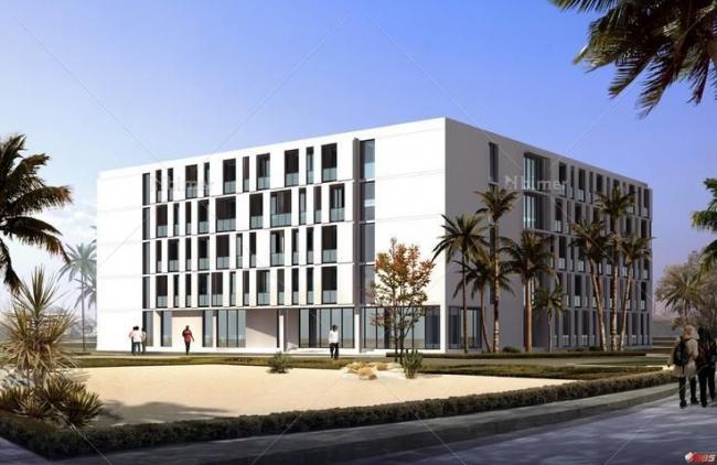 SketchUp Complex Model: Modern Multi-Story City Development in Libya Featuring Commercial Spaces and Mosque