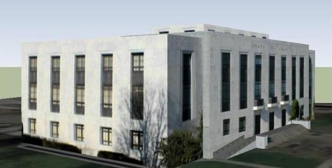 Modern Multi-Story Library Cultural Model in SketchUp