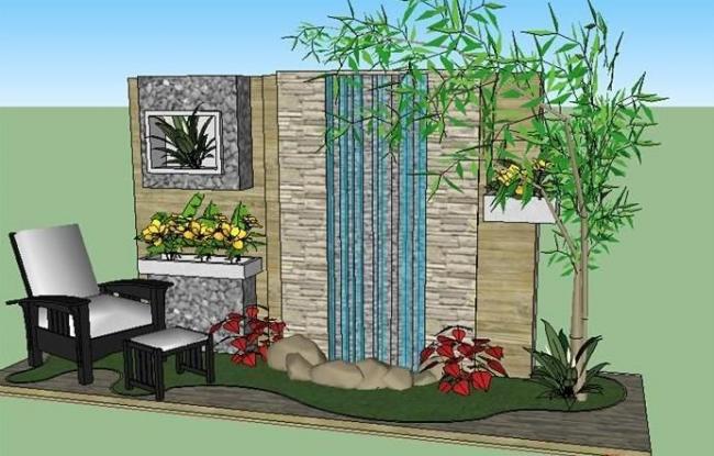 SketchUp Material Models: Landscape Wall Components and Textures