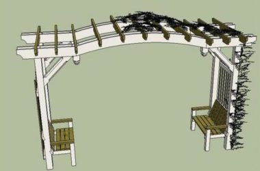 SketchUp Material Model | Seat Arch Flower Frame Garden Chair Component-BIM WORLD