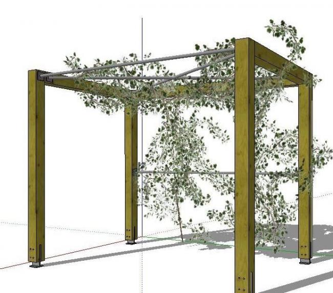 SketchUp Material Models: Landscape Flower Frame Components