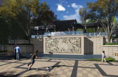 SketchUp Model of Square Gallery in Modern Chinese Style-BIM WORLD