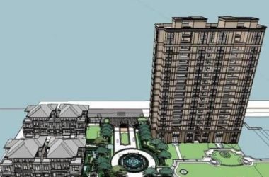 SketchUp Residential Model: Multi-Story European-Style Community with Classical Landscape Design-BIM WORLD