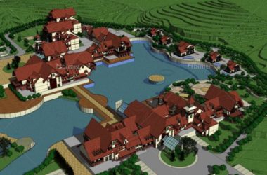 SketchUp Hotel Models: Multi-Story Resort Designs in Nordic and Classical Styles-BIM WORLD