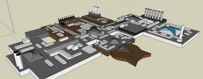 Sketchu Industrial Building: Modern Multi-Story Factory Facility