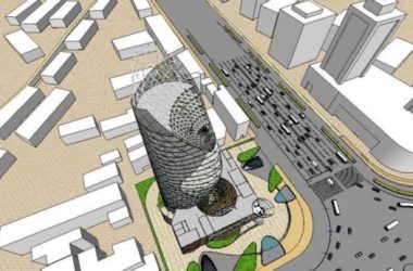 Modern High-Rise Office Building Model in SketchUp-BIM WORLD