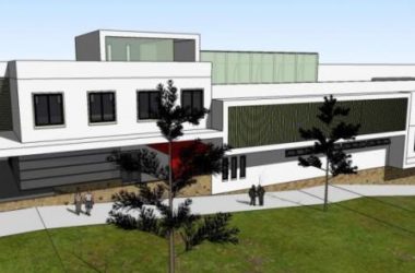 Modern Multi-Story Office Building with Sloped Design in SketchUp-BIM WORLD