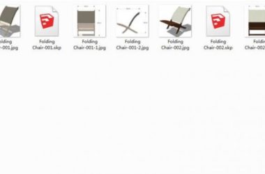 SketchUp Materials for Folding Chairs | Architectural Model Components-BIM WORLD