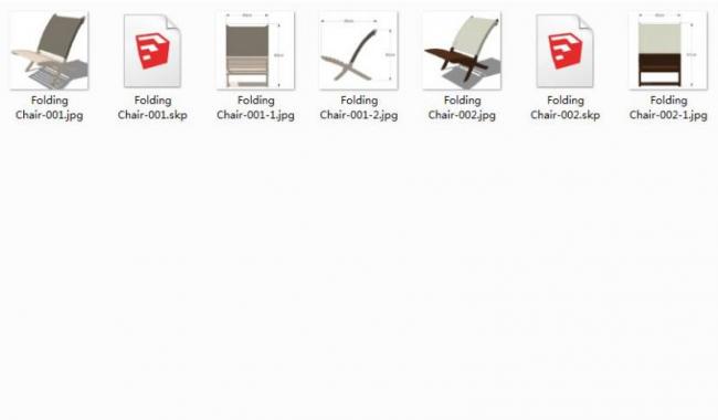 SketchUp Materials for Folding Chairs | Architectural Model Components