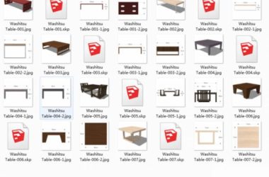 SketchUp Materials for Room Tables and Architectural Model Components-BIM WORLD