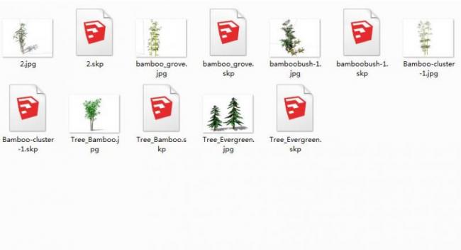 SketchUp Materials: Plant and Tree Textures for Architectural Models