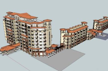 SketchUp Multi-Story Resort Hotel Model | Tuscan and Classical Styles-BIM WORLD