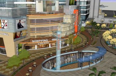 SketchUp Complex Model: Multi-Story High-Rise with Commercial Pedestrian Street and Modern Center-BIM WORLD
