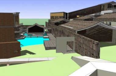 Modern Multi-Story Hotel Model in SketchUp-BIM WORLD