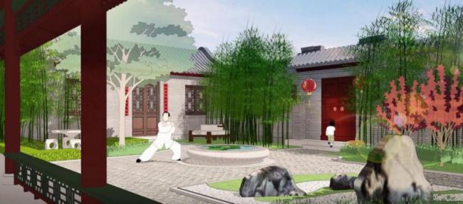 SketchUp Landscape Model: Traditional Chinese Courtyard Design