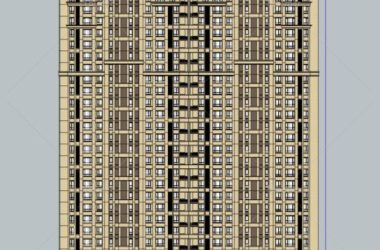 Neoclassical High-Rise Residential Building Model in SketchUp-BIM WORLD