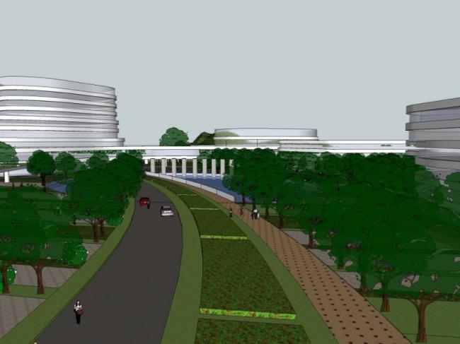 Modern Multi-Story Office Building Model in SketchUp
