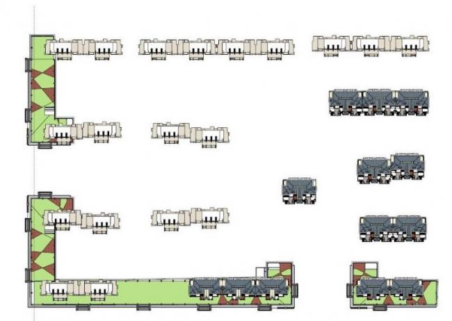 Modern High-Rise Residential Area SketchUp Model