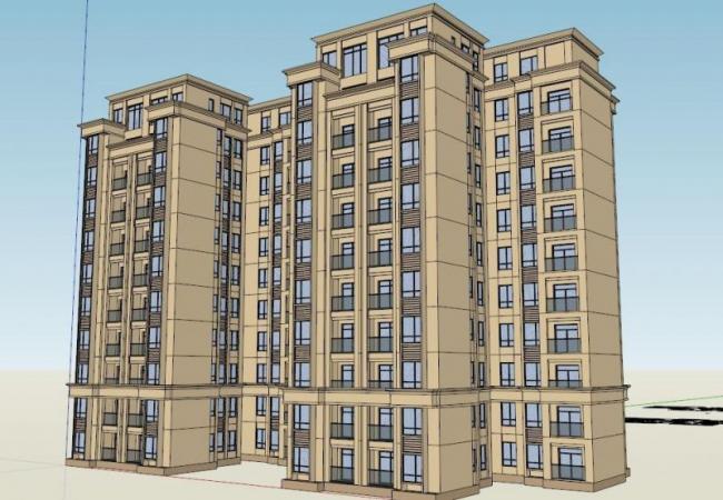 SketchUp Residential Models: High-Rise and Classical Style Buildings