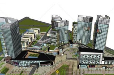 SketchUp Complex Model: Multi-Story Modern Urban Development-BIM WORLD