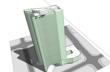 SketchUp Model of a Modern Super High-Rise Office Building-BIM WORLD