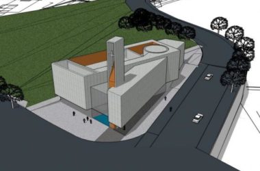 SketchUp Cultural Model: Modern Multi-Story Church Architecture-BIM WORLD