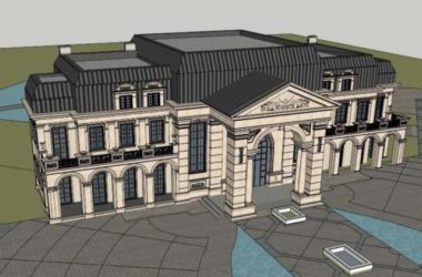SketchUp Business Model: Multi-Story French Classical Clubhouse Design-BIM WORLD