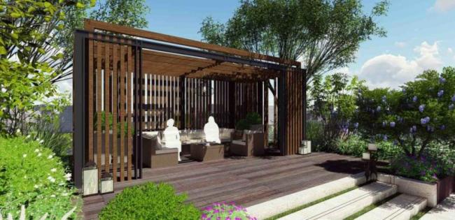 Modern Roof Garden Landscape Design | SketchUp Model Showcase