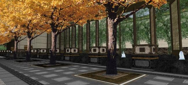 SketchUp Business Model: Multi-Story Sales Office in Modern Chinese Style
