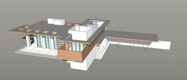 Modern Multi-Story Gordon Residence | SketchUp Residential Model Inspired by Wright