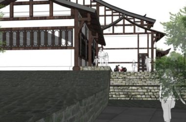 SketchUp Business Model: Modern Multi-Story Reception Center in Chinese Style-BIM WORLD