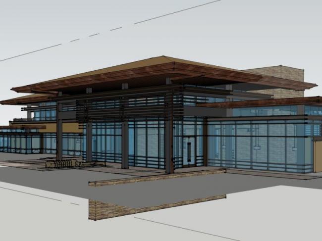 Modern Clubhouse Business Model in SketchUp