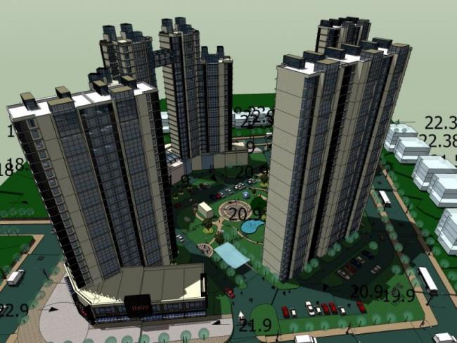 SketchUp Residential Models: Modern and High-Rise Building Designs