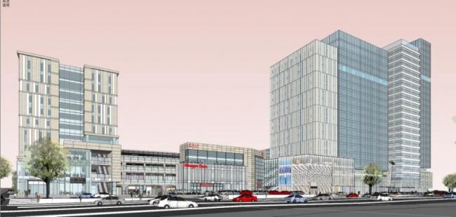 Modern Multi-Story Commercial Complex Designed in SketchUp