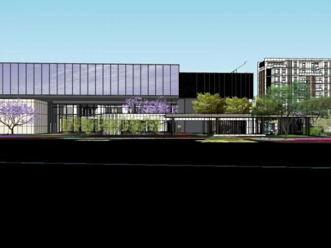 SketchUp Business Model: Modern Multi-Story Sales Office Design