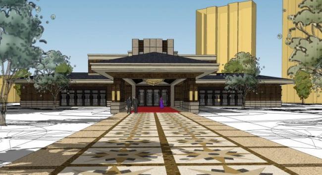 SketchUp Business Model: Modern Multi-Story High-End Clubhouse Design