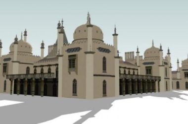 SketchUp Cultural Model: Multi-Story Islamic Mosque in Classical Architectural Style-BIM WORLD