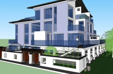 Modern Multi-Story Residential SketchUp Model in Contemporary Chinese Style-BIM WORLD