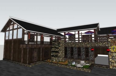 SketchUp Business Model: Designing a Chinese-Style Visitor Center-BIM WORLD