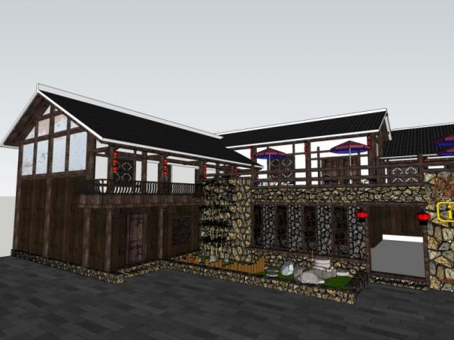 SketchUp Business Model: Designing a Chinese-Style Visitor Center